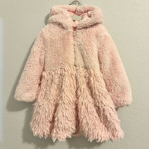 American Widgeon Faux Fur Hooded Swing Coat. Size Toddler 5.